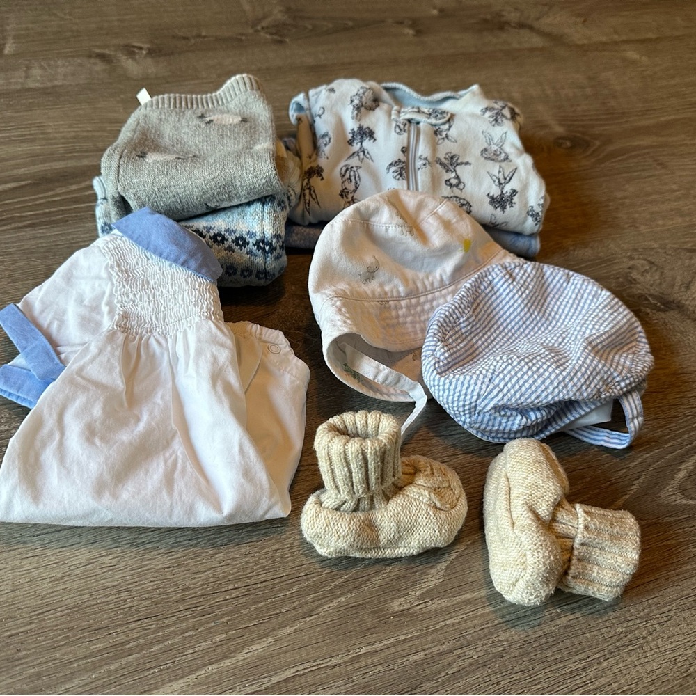 Janie and Jack Baby Boy 0-3 Months Spring Easter Clothing Lot Includes: